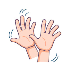 jazz hands vector icon, dance day vector illustration - simple illustration of jazz hands perfect for logos, and dance day-themed designs.