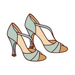 latin dance shoes vector icon, dance day vector illustration - simple illustration of latin dance shoes perfect for logos, and dance day-themed designs.