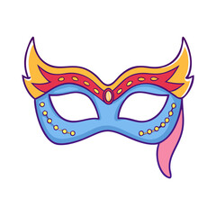 mask for masquerade dance vector icon, dance day vector illustration - simple illustration of mask for masquerade dance perfect for logos, and dance day-themed designs.