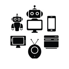Naklejka premium Internet and device icon
