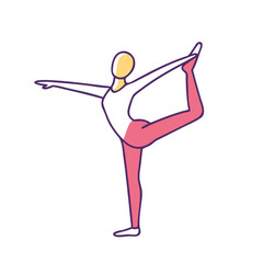 pirouette pose vector icon, dance day vector illustration - simple illustration of pirouette pose perfect for logos, and dance day-themed designs. © Waliul