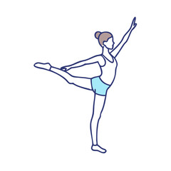 pirouette pose vector icon, dance day vector illustration - simple illustration of pirouette pose perfect for logos, and dance day-themed designs. © Waliul