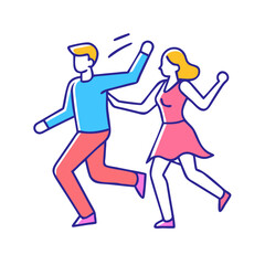 rumba dancers vector icon, dance day vector illustration - simple illustration of rumba dancers perfect for logos, and dance day-themed designs.