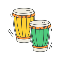 samba drums vector icon, dance day vector illustration - simple illustration of samba drums perfect for logos, and dance day-themed designs.