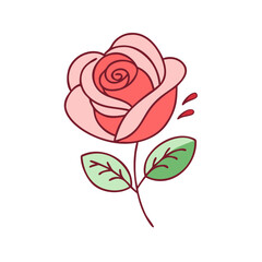 tango rose vector icon, dance day vector illustration - simple illustration of tango rose perfect for logos, and dance day-themed designs.