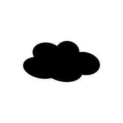 Black cloud icon. Vector illustration 