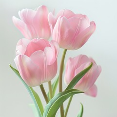 Obraz premium Top view spring flowers background, mother day background, blank space