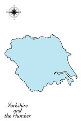 England Region Vector maps - Yorkshire and the Humber