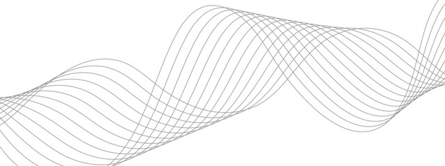 Elegant Abstract Waveform Design. Minimalist Linear Pattern with Flowing Curves. Curved line vector element stripes. Technology curved lines. Digital frequency track equalizer.