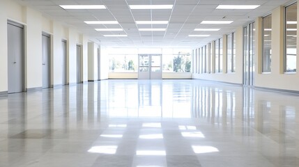 Bright Empty Office Space with Modern Design : Generative AI