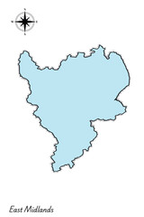 England Region Vector maps - East Midlands