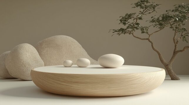 Isolated podium with a wooden finish, featuring a microphone and a clean surface, on a plain background, suitable for conferences or formal presentations.