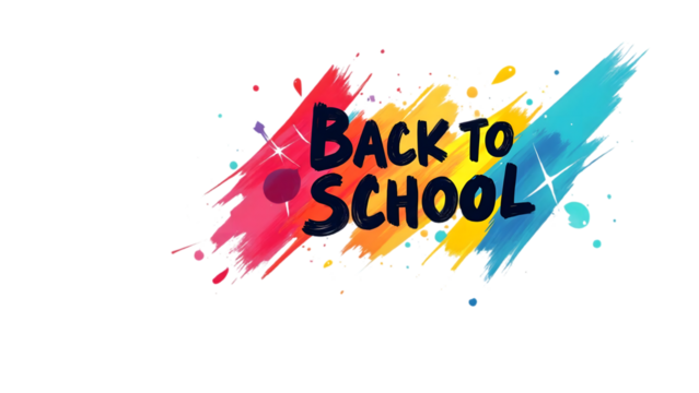 ,Colorful Back To School Design Abstract Paint Splatter Background