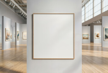 An image of a White Frame in a Art Gallery