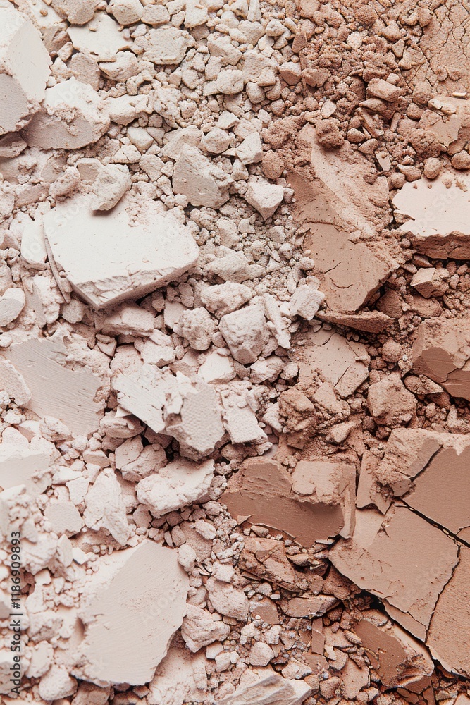 Aufkleber natural mineral powders arranged in soft tones showcasing texture and color variation for use in cos