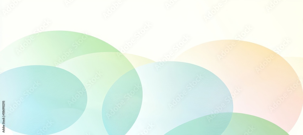 Poster pastel dream abstract background with delicate overlapping circles and a soft bokeh effect