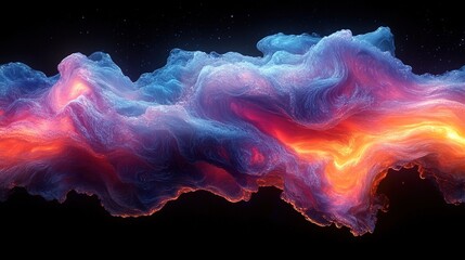 A vibrant cosmic scene featuring swirling clouds of color, evoking the beauty of the universe.
