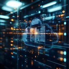  A cloud migration project, with IT professionals moving data to cloud platforms, emphasizing the role of cloud computing and SaaS in modernizing IT infrastructure.Generative Ai