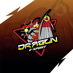 Dragon Illustration for Logo Gaming
