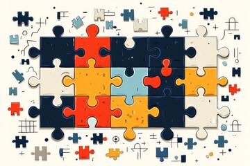 Naklejka premium abstract cognitive puzzle