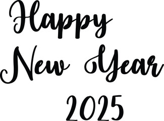 Happy new year 2025 vector illustration