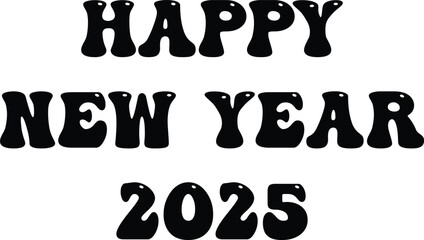 Happy new year 2025 vector illustration