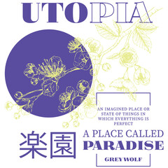 UTOPIA Paradise Vector T-Shirt Design