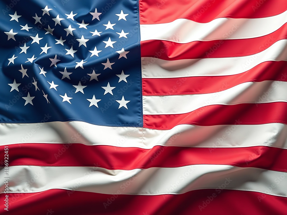 Poster a patriotic image featuring the american flag as a background with ample space for text overlays or 