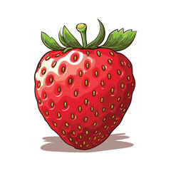 elegant illustration of strawberry isolated on white