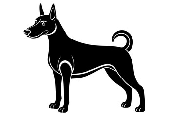 black silhouette of a dog