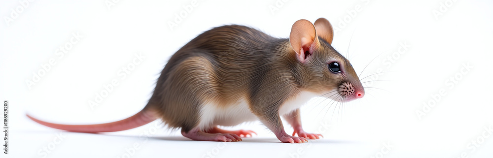 Poster A Mouse Is Isolated On A White Background With A Transparent Png Image Using Generative Artificial Intelligence Technology. 00003