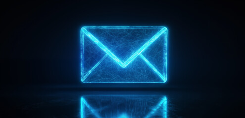 Fototapeta premium 3D hologram image of envelope 