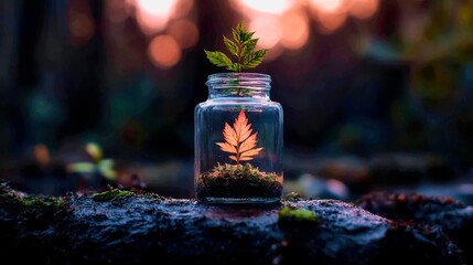 Fototapeta premium the sheet in the jar