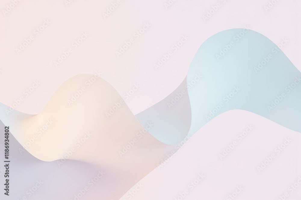 Poster soft waves of colorful paper creating an elegant background for business presentations and creative 