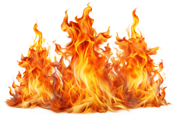 fire flames on transparent back ground