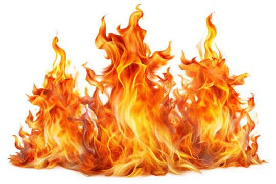 fire flames on transparent back ground