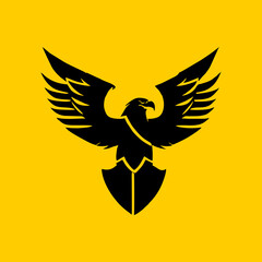 golden eagle with wings flying animal,hunter sky