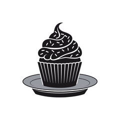 Cake Dessert simple black icons