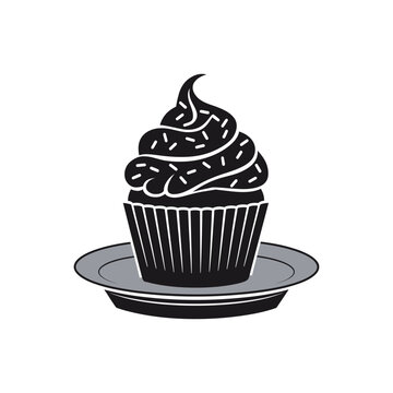 recommend clip art: Cake Dessert simple black icons