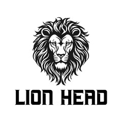 lion head icon with black color