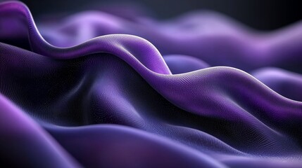 Obraz premium Abstract purple fabric waves, flowing textile texture.