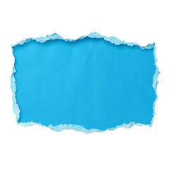 Obraz premium Torn blue paper illustration isolated on transparent background 
