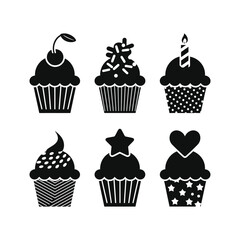 Cake Dessert simple black icon