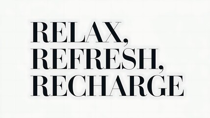 Relax Refresh Recharge A Simple Reminder For Wellness