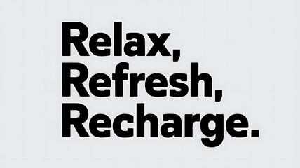 Relax Refresh Recharge A Simple Reminder For Well Being