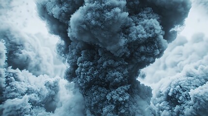 Mysterious Grey Smoke Cloud Against Dark Background High Resolution