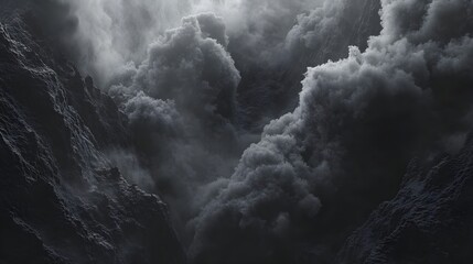 Obraz premium Dark Grey Smoke Pattern in High Resolution Displaying Detailed Texture