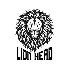 lion head mascot,lion logo design illustration
