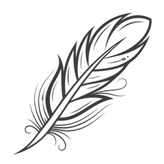 Obraz premium design a sleek minimalist feather style icon repr eps