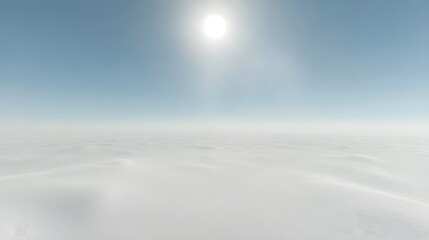 Fototapeta premium Tranquil Sky Over Soft White Clouds with Bright Sunlight Above